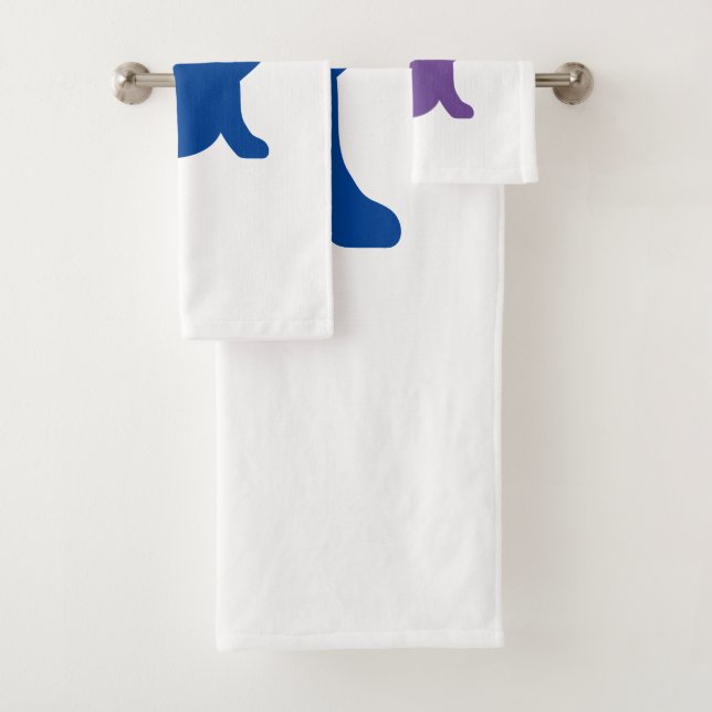 Cat Says Hello Bath Towel Set (Insitu)