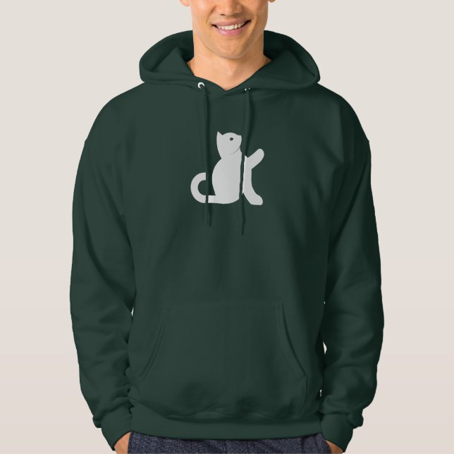 Cat Says Hello Hoodie (Front)