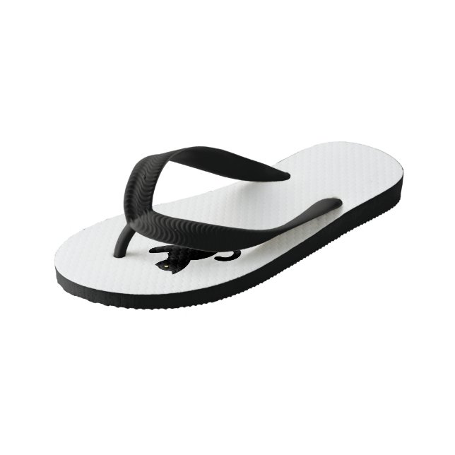 Cat Says Hello Kid's Thongs (Angled)