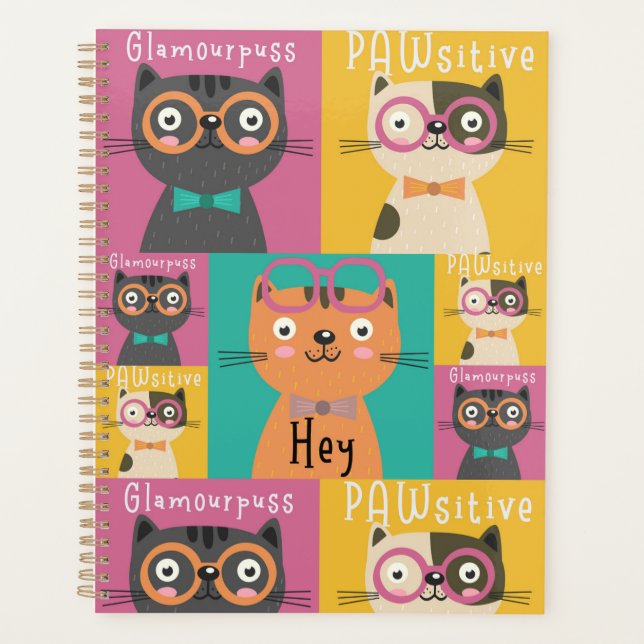 Cat Says Hey Funny Memes        Planner (Front)