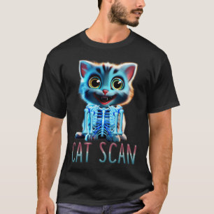 Cat Scan Ct Scan Halloween Cat X-ray Pun Meme Rad T-Shirt