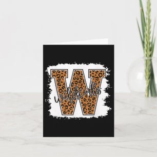 Cat School Spirit Leopard Back To School Girls Card