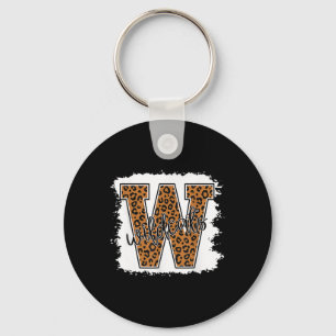 Cat School Spirit Leopard Back To School Girls Key Ring