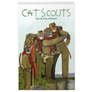 Cat Scouts 2018 Cute Camping Cats Calendar