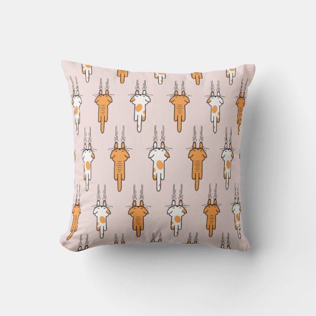 Cat scratch seamless pattern cushion (Front)
