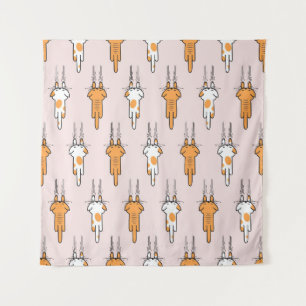 Cat scratch seamless pattern tapestry
