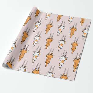 Cat scratch seamless pattern wrapping paper