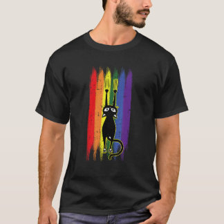 Cat Scratching Gay Pride Funny Kitten Paw Proud LG T-Shirt