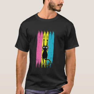 Cat Scratching Pansexual Pride Kitten Kitty Lgbt Q T-Shirt