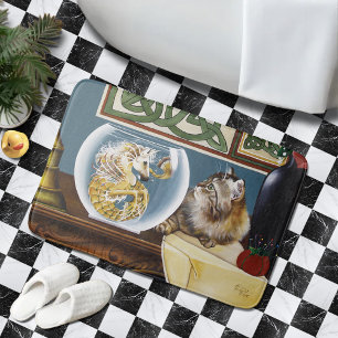 Cat Sea Horse Fantasy Bath Mat