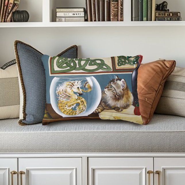 Cat Sea Horse Fantasy Decorative Cushion (Creator Uploaded)