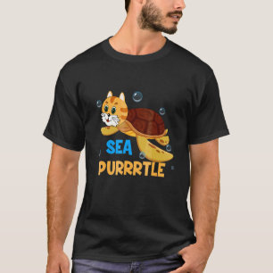 Cat Sea Purrrtle Cat Turtle Kitten T-Shirt