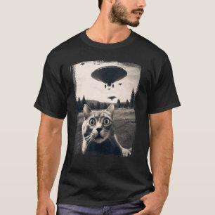 Cat Selfie Alien Invasion Meme Funny Kitten Cute C T-Shirt
