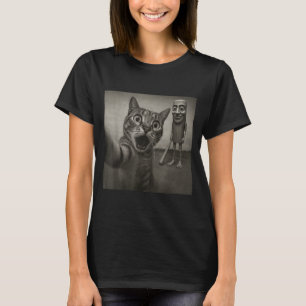 Cat Selfie Tung Tung Tung Sahur Italian Brainrot F T-Shirt