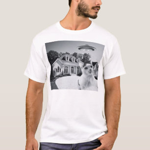 Cat Selfie Ufo Space T-Shirt