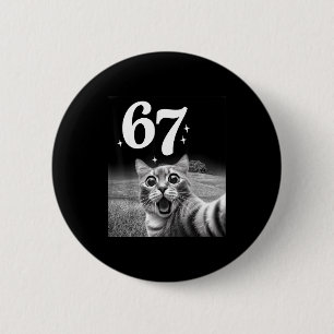 Cat Selfie With 67 Meme Funny Cats Graphic For Men 6 Cm Round Badge