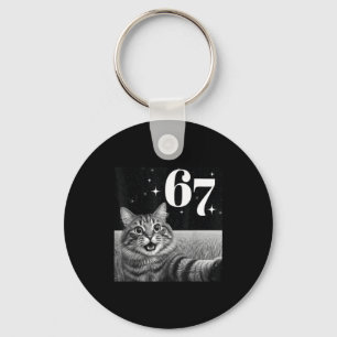 Cat Selfie With 67 Meme Funny Cats Graphic For Men Key Ring