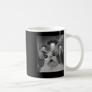 Cat Selfie With Ufos Coffee Mug