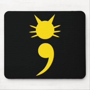 Cat Semicolon May Mental Health Awareness Month  Mouse Pad