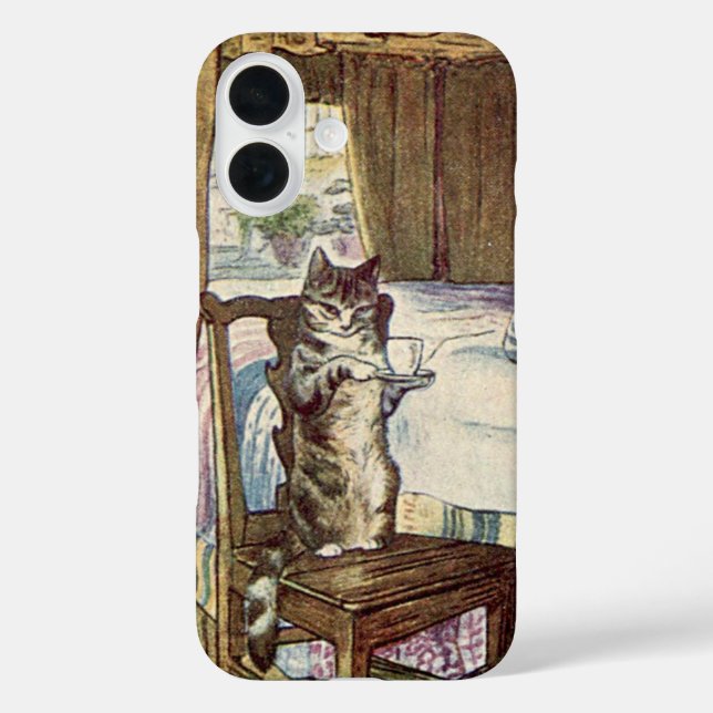 Cat Serving Tea - Beatrix Potter Case-Mate iPhone Case (Back)