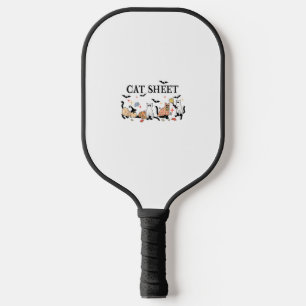 Cat Sheet Cute Black Cats in Ghost Halloween Men W Pickleball Paddle