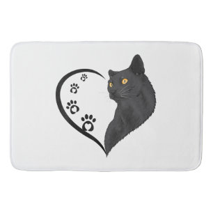 Cat Shirt Cat Shirts For Women Girls Kids Cute Hea Bath Mat