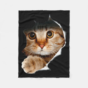 Cat shirt, cat tshirt, cat torn cloth shirt, fleece blanket