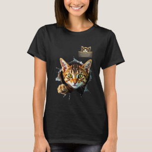 Cat Shirt Torn Cloth Kitten Kitty T-Shirt Boys & G