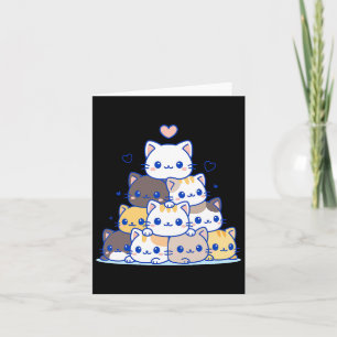 Cat Shirts Women Cute Cats Anime Kawaii Japanese G Card