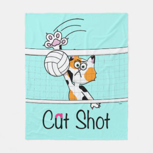 Cat Shot Fleece Blanket