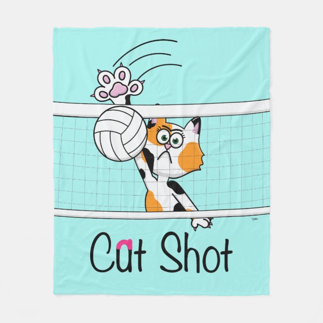 Cat Shot Fleece Blanket (Front)