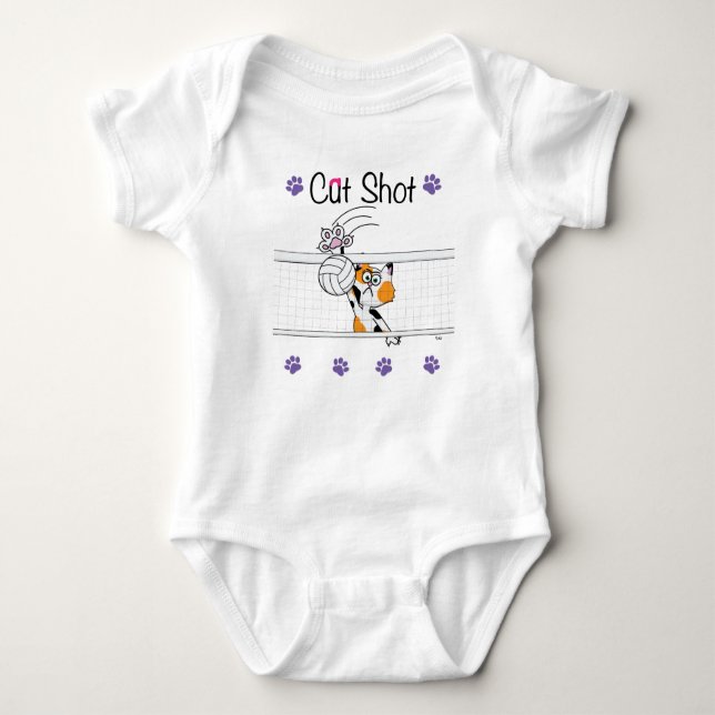Cat Shot T-Shirt Baby Bodysuit (Front)