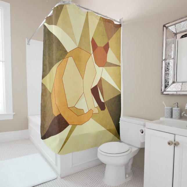 Cat Shower Curtain (In Situ)