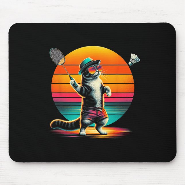 Cat Shuttle Badminton For Men Women  Mouse Pad (Front)