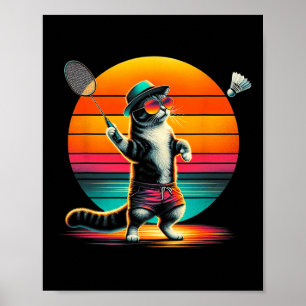 Cat Shuttle Badminton For Men Women Poster