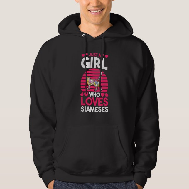 Cat Siamese 1 Hoodie (Front)