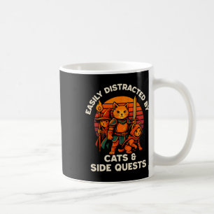 Cat Side Quest Funny Cats Tabletop Gamer Nerd Men  Coffee Mug