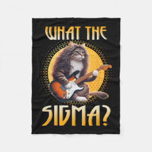 Cat Sigma Shirt Funny Sigma Brainrot Meme Rizz Sig Fleece Blanket