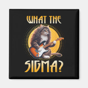 Cat Sigma Shirt Funny Sigma Brainrot Meme Rizz Sig Magnet