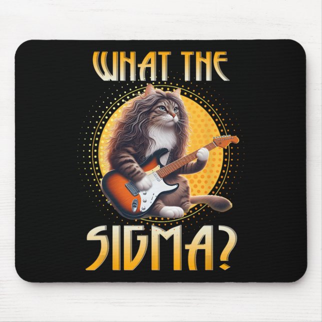 Cat Sigma Shirt Funny Sigma Brainrot Meme Rizz Sig Mouse Pad (Front)