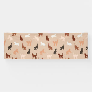 Cat silhouette banner