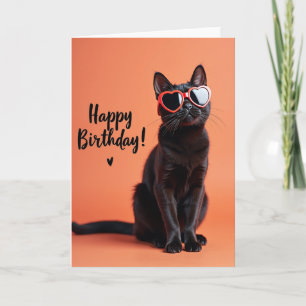 Cat Silhouette Birthday Card