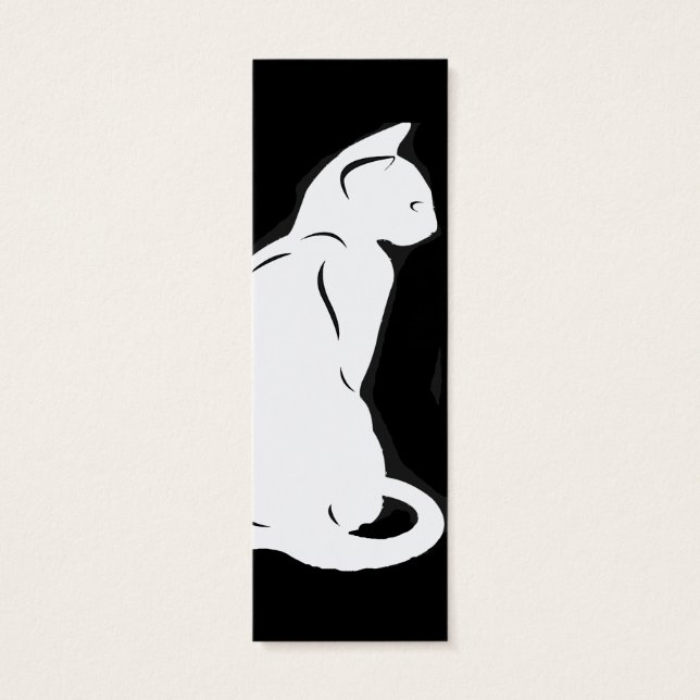 Cat Silhouette Bookmark (Back)