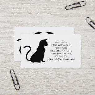 Cat Silhouette Business Card