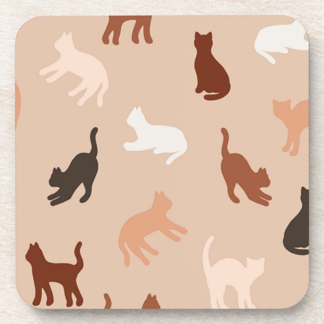 Cat silhouette coaster (Front)