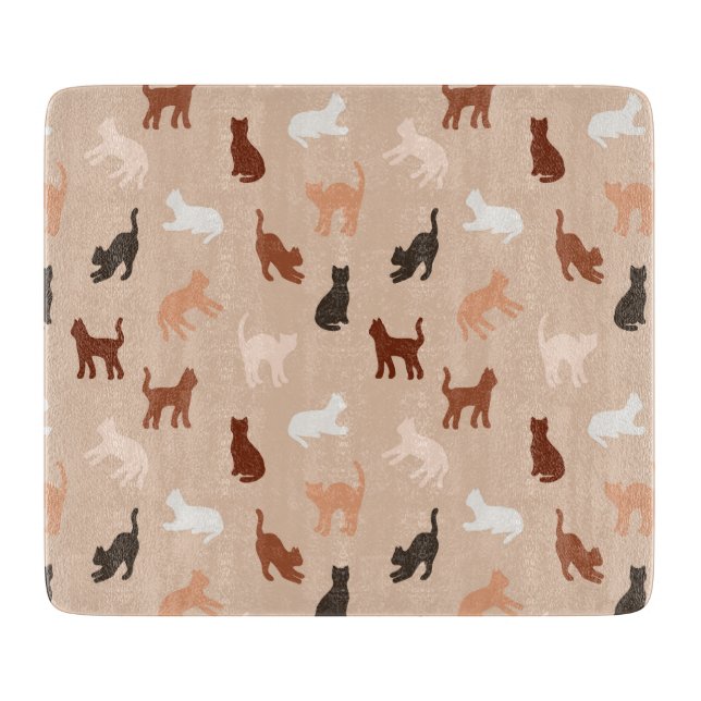 Cat silhouette cutting board (Front)