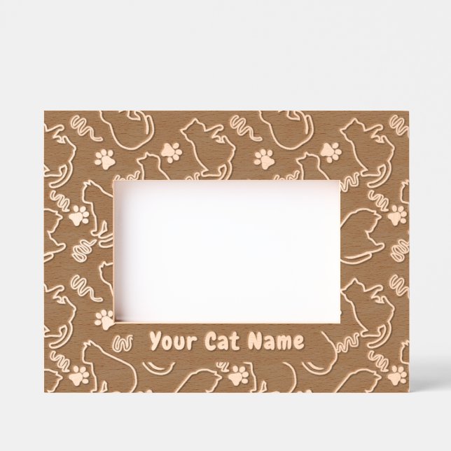 Cat Silhouette  Etched Frames (Front)