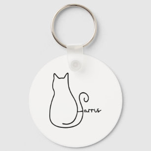Cat Silhouette Harris Kamala Childless Cats Ladies Key Ring