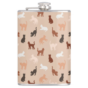 Cat silhouette hip flask