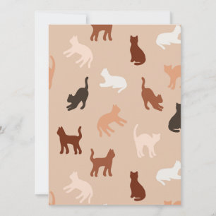 Cat silhouette holiday card